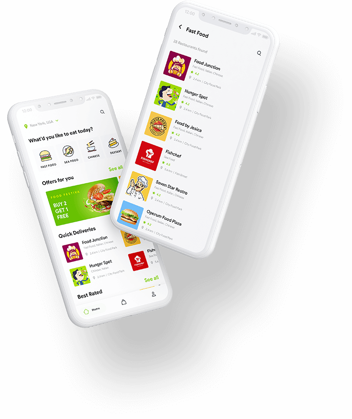 Multi Restaurant Food Ordering App, Food Delivery App