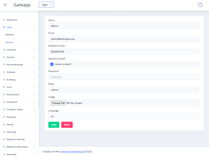 Delivoo admin App Growmoon