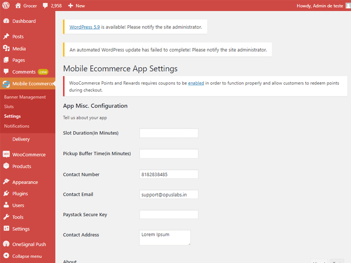Delivoo admin App Growmoon