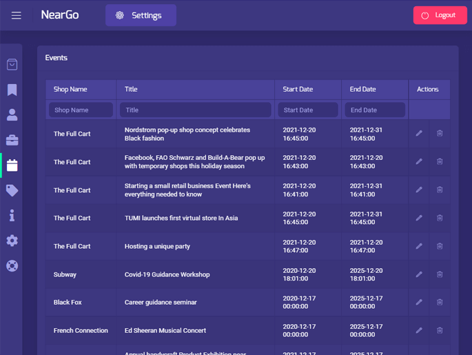 Delivoo admin App Growmoon