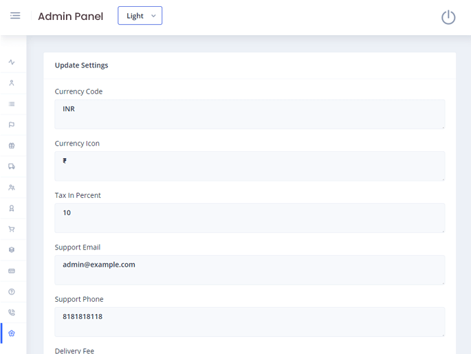 Delivoo admin App Growmoon